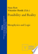 Possibility and reality metaphysics and logic /