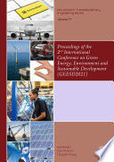Proceedings of the 2nd International Conference on Green Energy, Environment and Sustainable Development (GEESD 2021) / edited by Dan Dobrotă and Changbo Cheng.