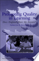 Promoting quality in learning : does England have the answer? /