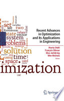 Recent advances in optimization and its applications in engineering /