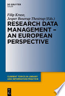 Research data management : a European perspective /