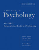 Research methods in psychology editor-in-chief, Irving B. Weiner.