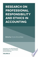 Research on Professional Responsibility and Ethics in Accounting. edited by Charles Richard Baker.