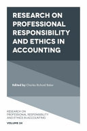 Research on professional responsibility and ethics in accounting /