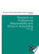 Research on professional responsibility and ethics in accounting.