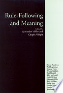 Rule-following and meaning /