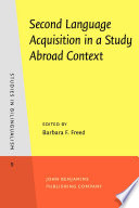 Second language acquisition in a study abroad context /