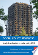 Social policy review 30 : analysis and debate in social policy 2018 /