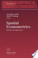 Spatial econometrics : methods and applications /