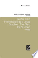 Special issue interdisciplinary legal studies. the next generation /