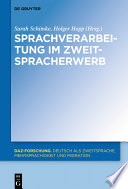 Sprachverarbeitung im Zweitspracherwerb /