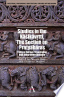 Studies in the Kāśikāvṛtti : the section on Pratyāhāras : critical edition, translation and other contributions /