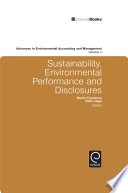 Sustainability, environmental performance and disclosures /