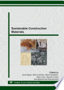 Sustainable Construction Materials /