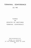 Terminal Conference, July 1945 : papers and minutes of meetings, Terminal Conference /