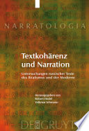 Textkohärenz und Narration : Untersuchungen russischer Texte des Realismus und der Moderne / Robert Hodel, Volkmar Lehmann.