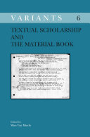 Textual scholarship and the material book /