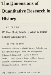 The Dimensions of quantitative research in history /