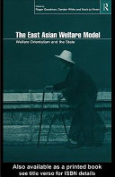 The East Asian welfare model : welfare Orientalism and the state /