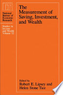 The Measurement of saving, investment, and wealth /