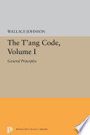 The Tʻang code.