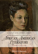 The Wiley Blackwell anthology of African American literature.