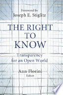 The right to know : transparency for an open world /