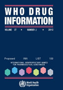 WHO drug information. by World Health Organization.