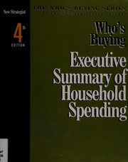 Who's buying executive summary of household spending.