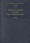 British philosophy and the Age of Enlightenment / edited by Stuart Brown.