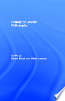 History of Jewish philosophy / edited by Daniel H. Frank and Oliver Leaman.