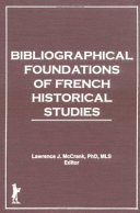 Bibliographical foundations of French historical studies /