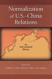 Normalization of U.S.-China relations : an international history /