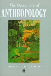 The dictionary of anthropology /