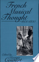 French musical thought, 1600-1800 /