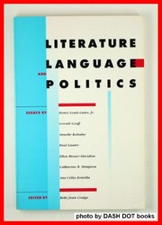 Literature, language, and politics / edited by Betty Jean Craige.