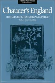 Chaucer's England : literature in historical context / Barbara A. Hanawalt, editor.