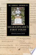 The Cambridge companion to Shakespeare's First Folio /