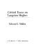 Critical essays on Langston Hughes /