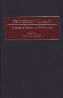 Tennessee Williams : a guide to research and performance /