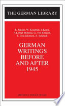 German writings before and after 1945 : E. Jünger ... [et al.] /