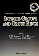 Infinite groups and group rings : proceedings of the AMS special session, Tuscaloosa, 13-14 March 1992 /
