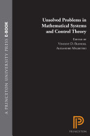 Unsolved problems in mathematical systems and control theory /