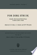 For Dirk Struik : scientific, historical, and political essays in honor of Dirk J. Struik /