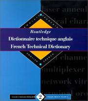 Routledge French technical dictionary = Routledge dictionnaire technique anglais.