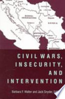 Civil wars, insecurity, and intervention /