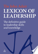 The John Adair lexicon of leadership