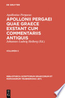 Apollonii Pergaei quae Graece exstant cum commentariis antiquis