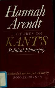 Lectures on Kant's political philosophy /