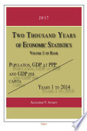 Two thousand years of economic statistics : world population, GDP, and PPP. Years 1 to 2014.